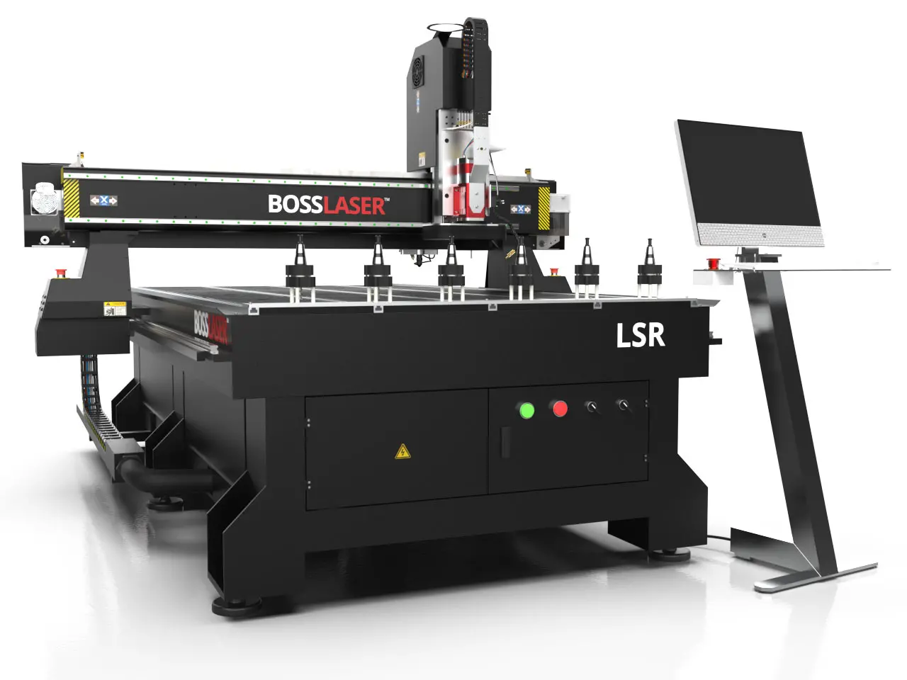 Boss LSR Hybrid CNC & CO2 亚洲处破女av日韩精品 Combo shown with touchscreen PC controller